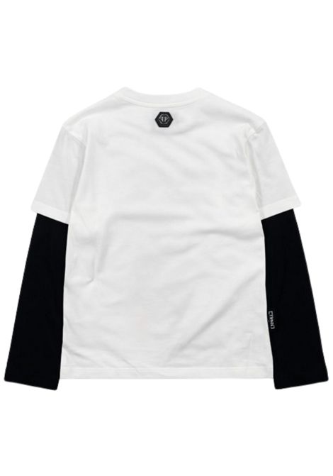 T-shirt bambino bianca in cotone Philipp Plein | BTH035BIANCO